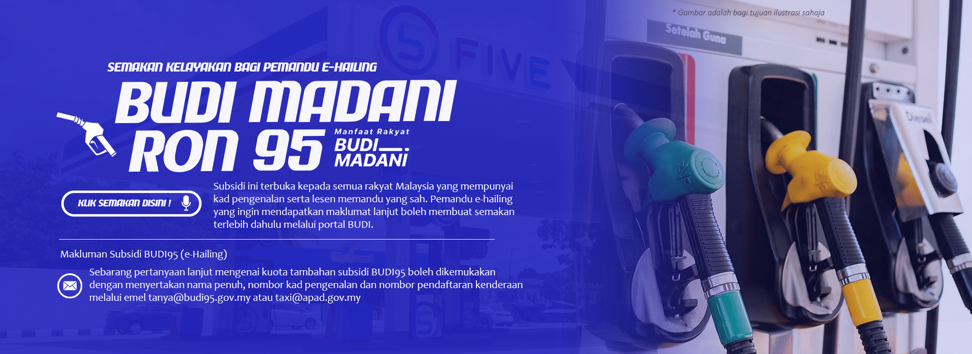 SEMAKAN BUDI95 BAGI EHAILING