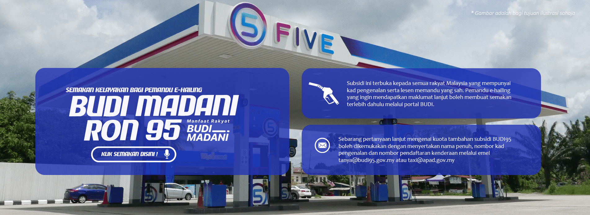 SEMAKAN BUDI95 BAGI EHAILING