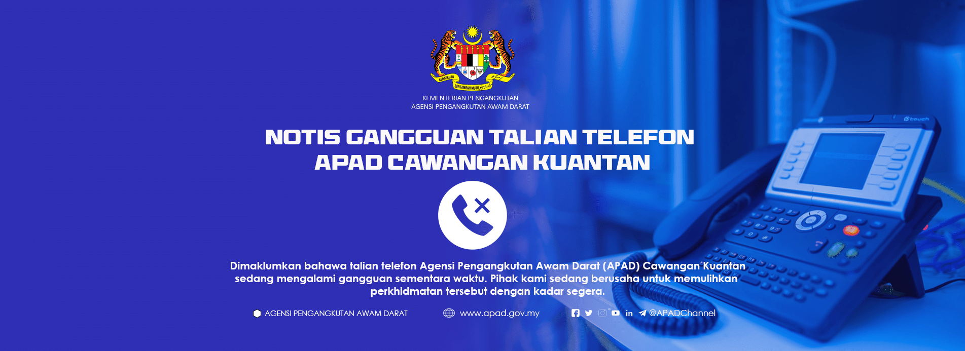 NOTIS GANGGUAN TELEFON