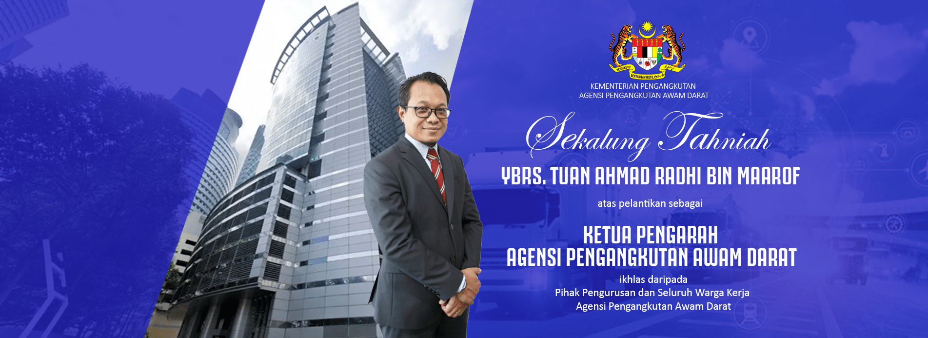 TAHNIAH ATAS LANTIKAN KETUA PENGARAH APAD 2026