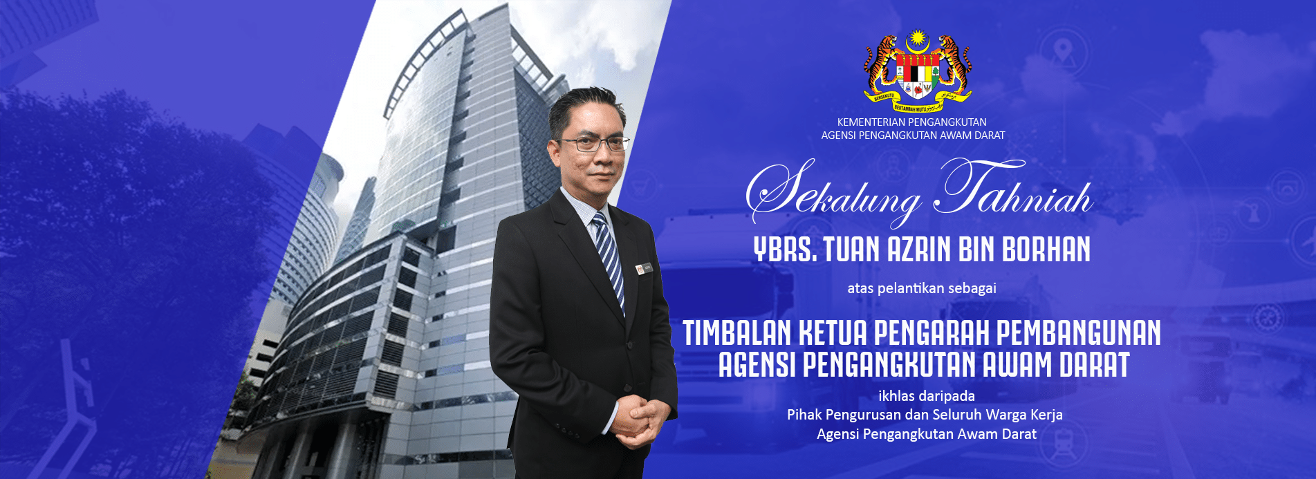 TAHNIAH ATAS LANTIKAN TIMBALAN KETUA PENGARAH PEMBANGUNAN APAD 2026