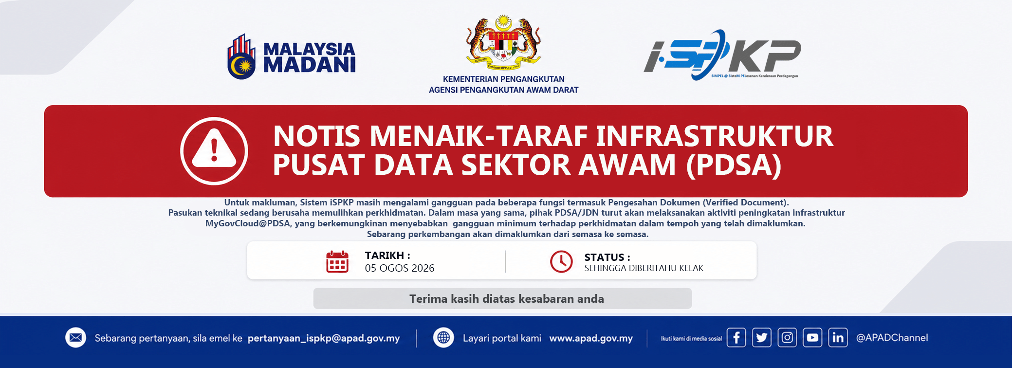 NOTIS PENYELENGGARAAN ISPKP 2026