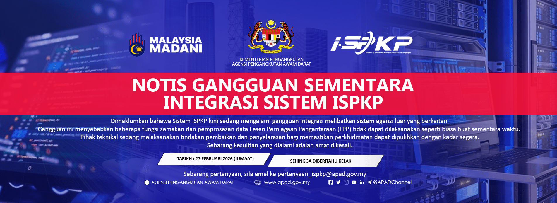 NOTIS PENYELENGGARAAN ISPKP 2026