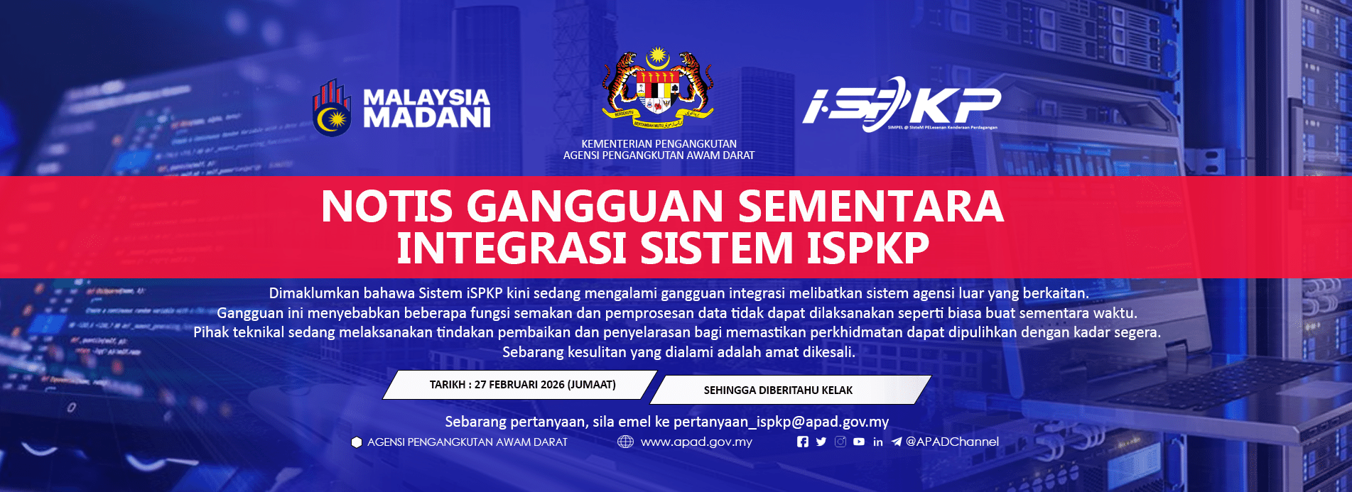 NOTIS PENYELENGGARAAN ISPKP 2026